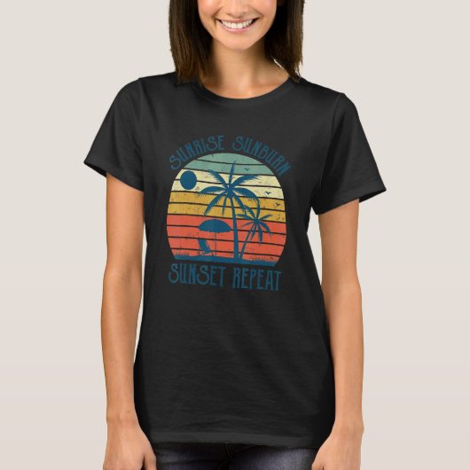 T-shirt Sunrise Sunburn Sunset Repea Country Music (Devant)