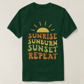T-shirt Sunrise Sunburn Sunset Répétition (Design devant)