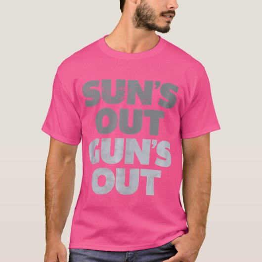 T-shirt Sun'S Out Gun'S Out Distressed (Devant)