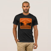 T-shirt Sunset Beach Art Tropical Orange (Devant entier)