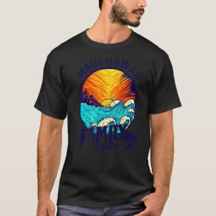 T-shirt Sunset Beach Retro Maui Hawaii Matching Family Vac