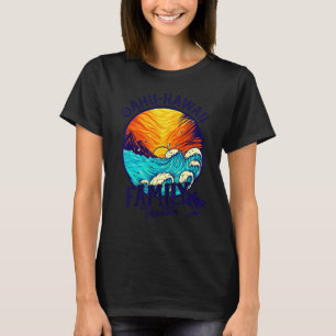 T-shirt Sunset Beach Retro Oahu Hawaii Matching Family Vac