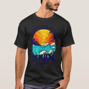 T-shirt Sunset Beach Retro Riviera Maya Mexique Famille Va