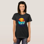 T-shirt Sunset Beach Retro Vero Beach Floride Famille Vaca (Devant entier)