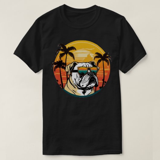 T-shirt Sunset Bulldog 1 (Design devant)