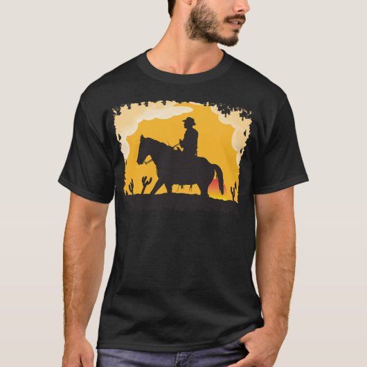 T-shirt Sunset Cowboy (Devant)