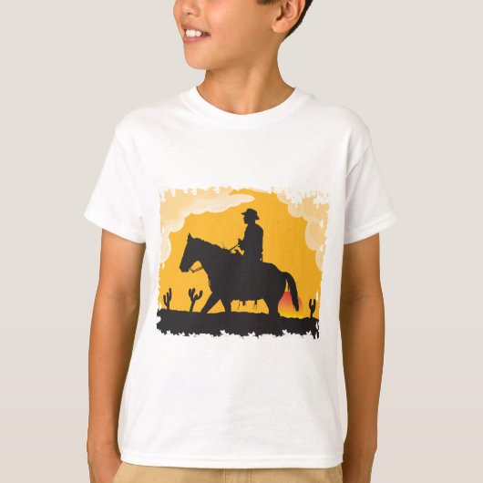 T-shirt Sunset Cowboy (Devant)