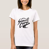 T-shirt Sunset Curve Funny Logo été Design 2020 (Devant)
