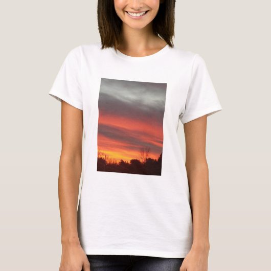 T-shirt Sunset de la Nouvelle Angleterre (Devant)