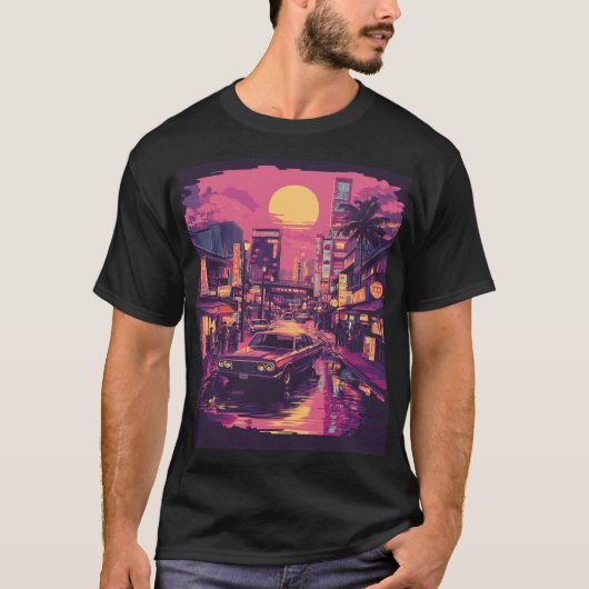 T-shirt Sunset de Tokyo (Devant)