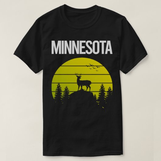 T-shirt Sunset Deer Minnesota (Design devant)