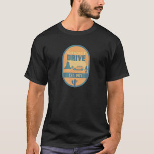 T-shirt Sunset Drive 1971 Summertime Cactus Desert Road Tr