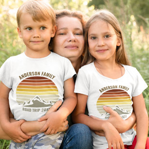 T-shirt Sunset Family Reunion Custom Mountains Kids