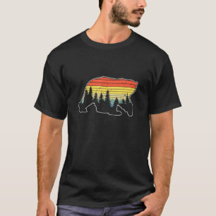 T-shirt Sunset Forest Nature Bear Silhouette 