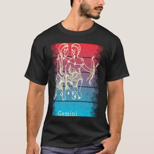 T-shirt Sunset Gemini Zodiac (Devant)