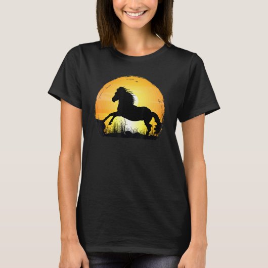 T-shirt Sunset Horse Breed Silhouette   Appaloosa (Devant)