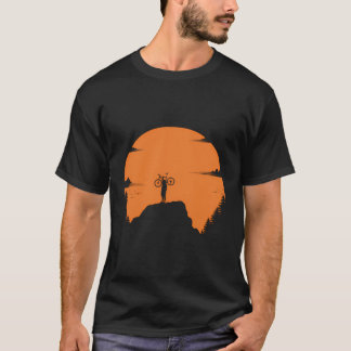 T-shirt Sunset Mountain Biker