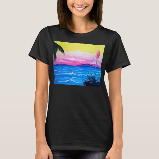 T-shirt Sunset Ocean (Devant)