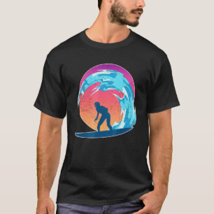 T-shirt Sunset Ocean Surfer Mer Surfer Surf Waves Sport