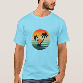 T-shirt Sunset Paradise - Vibes de plage tropicales
