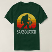 T-shirt Sunset rétro Saxsquatch (Design devant)