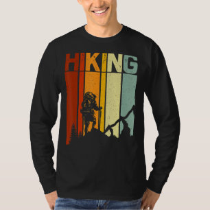 T-shirt Sunset Retro Vintage Nature Mountain Randonnée