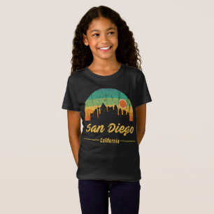 T-Shirt Sunset rétro Vintage San Diego City Skyline des a