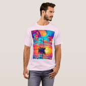 T-shirt Sunset Sailboat Dream (Devant entier)
