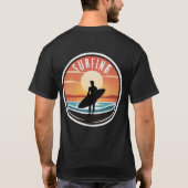T-shirt Sunset Surf Adventure - Surf Vintage Silhouette (Dos)