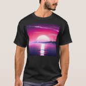 T-shirt Sunset Synthwave (Devant)
