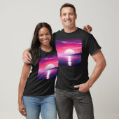 T-shirt Sunset Synthwave (Unisexe)