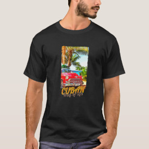 T-shirt Sunset Vintage Car Cuba Holiday