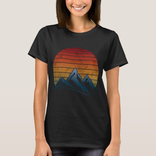 T-Shirt SUNSET VINTAGE MOUNTAIN (Devant)