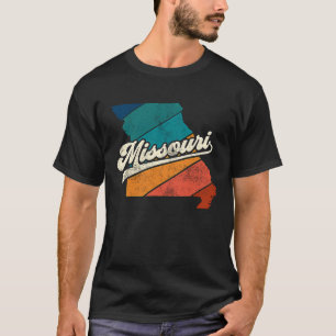 T-shirt Sunset Vintage Retro Missouri Home State MO les an