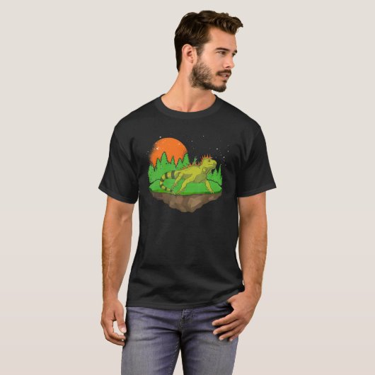 T-shirt Sunset Wildlife Reptile Animal Lizard Propriétaire (Devant entier)