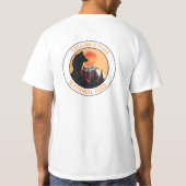 T-shirt Sunset Wolf Art, Parc national de Yellowstone, Cir (Dos)