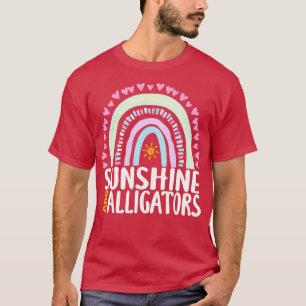 T-shirt Sunshine and Alligators mignon cadeau arc-en-ciel