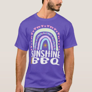 T-shirt Sunshine and BBQ Cute Rainbow Cadeau pour femmes e