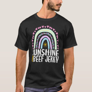 T-shirt Sunshine And Beef Jerky Cute Rainbow Graphisme Fem