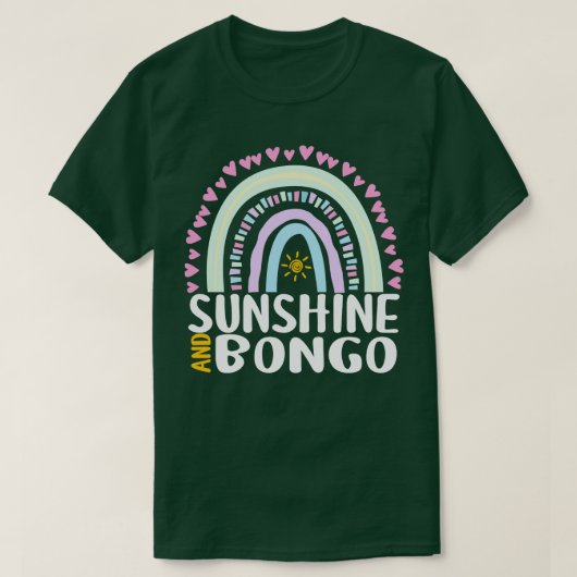 T-shirt Sunshine and Bongo Cute Rainbow Cadeau pour femmes (Design devant)