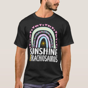T-shirt Sunshine and Brachiosaurus Cute Rainbow Cadeau pou