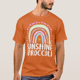 T-shirt Sunshine and Broccoli Cute Rainbow Cadeau pour fem