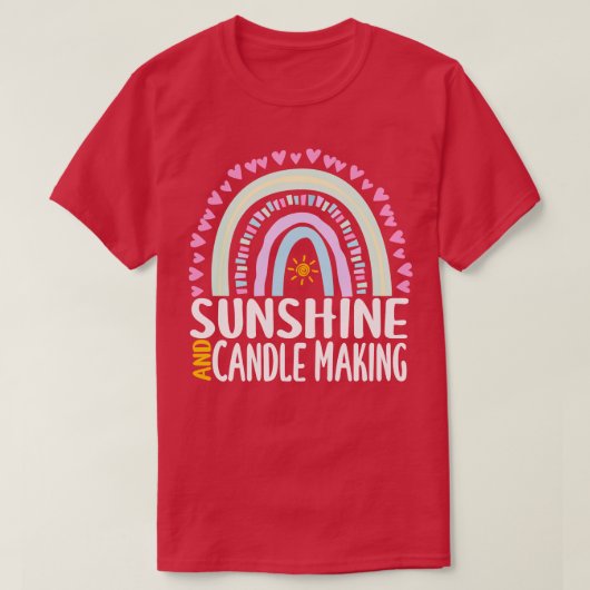 T-shirt Sunshine and Candle Making Cute Rainbow Cadeau pou (Design devant)