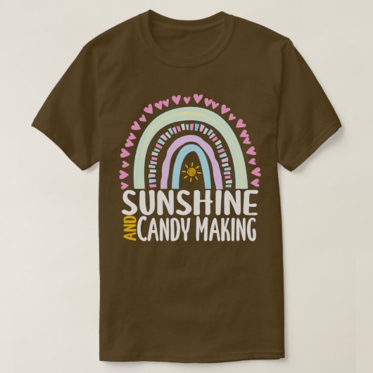 T-shirt Sunshine and Candy Making mignon cadeau arc-en-cie (Design devant)