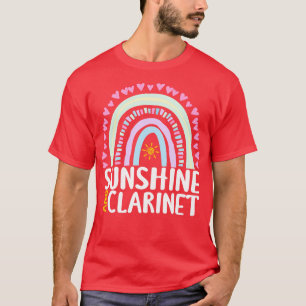 T-shirt Sunshine and Clarinet Cute Rainbow Cadeau pour fem