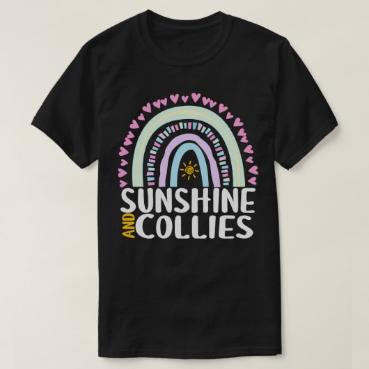 T-shirt Sunshine and Collies Cute Rainbow Gift pour femmes (Design devant)
