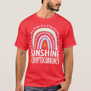 T-shirt Sunshine and CryptoCurrency Cute Rainbow Cadeau po