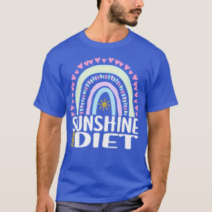 T-shirt Sunshine and Diet Cute Rainbow Cadeau pour les fem