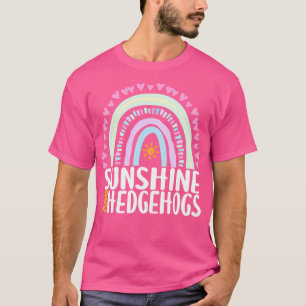 T-shirt Sunshine and Hedgehogs mignon cadeau arc-en-ciel p
