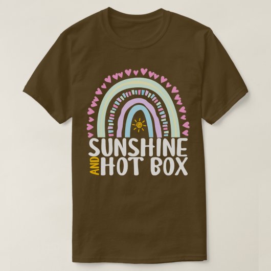T-shirt Sunshine and Hot Box Cute Rainbow Cadeau pour femm (Design devant)